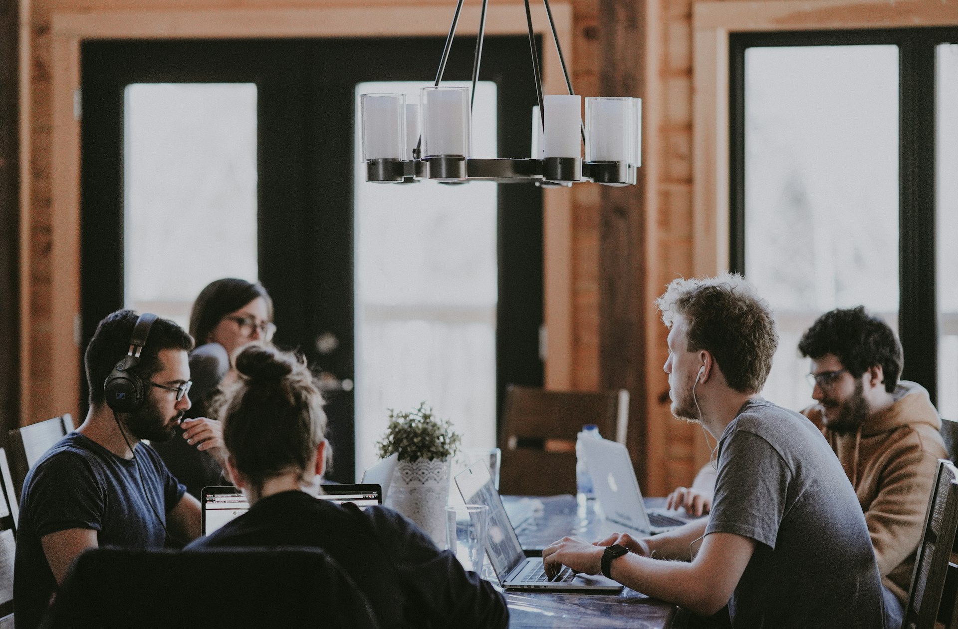 Professional team in a modern boardroom